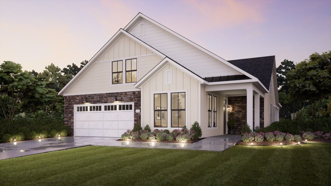 Representative exterior photo of a completed home built from the Verona by Epcon Communities in The Courtyards at Franklin Road, Murfreesboro, TN (Image 2).