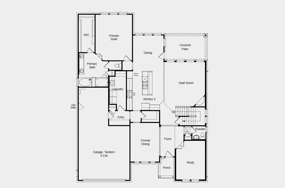 2D floor plan layout of this home in The Ranch at Uptown Celina 60s, Celina, TX (Image 6). 2D floor plan layout of this home in The Ranch at Uptown Celina 60s, Celina, TX (Image 6).