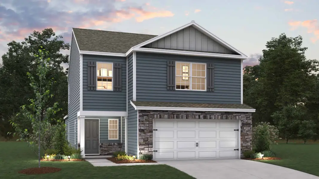 Representative exterior photo of a completed home built from the Manning by D.R. Horton in The Villages of Maiden, Maiden, NC (Image 21).