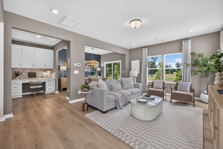 Furnished interior view inside a new home in The Ridge Townhomes, Monroe (Image 11).