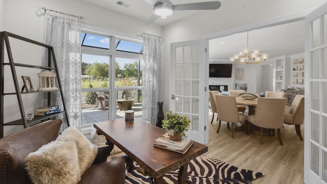 Furnished interior view inside a new home in Courtyards by Carrell, Ocean Isle Beach (Image 13). Furnished interior view inside a new home in Courtyards by Carrell, Ocean Isle Beach (Image 13).