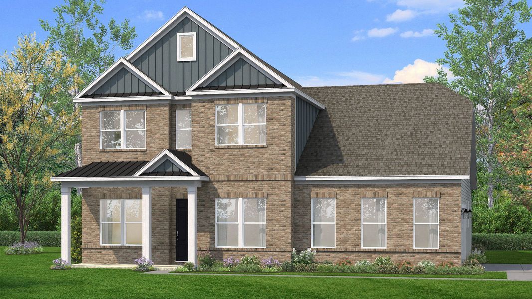 Representative exterior photo of a completed home built from the Elate II by DRB Homes in Northridge Park, Murfreesboro, TN (Image 22). Representative exterior photo of a completed home built from the Elate II by DRB Homes in Northridge Park, Murfreesboro, TN (Image 22).