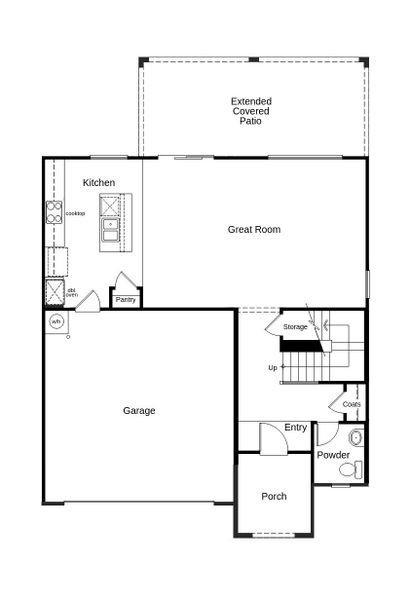 2D floor plan layout of this home in Dobbins Manor Traditions, Phoenix, AZ (Image 3).