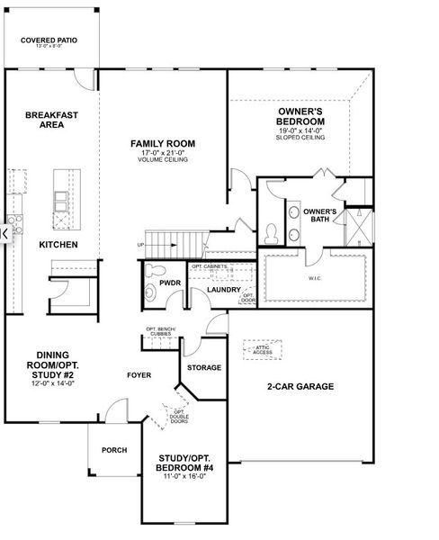 2D floor plan layout for the Medina by M/I Homes in Barksdale, Leander, TX (Image 5). 2D floor plan layout for the Medina by M/I Homes in Barksdale, Leander, TX (Image 5).