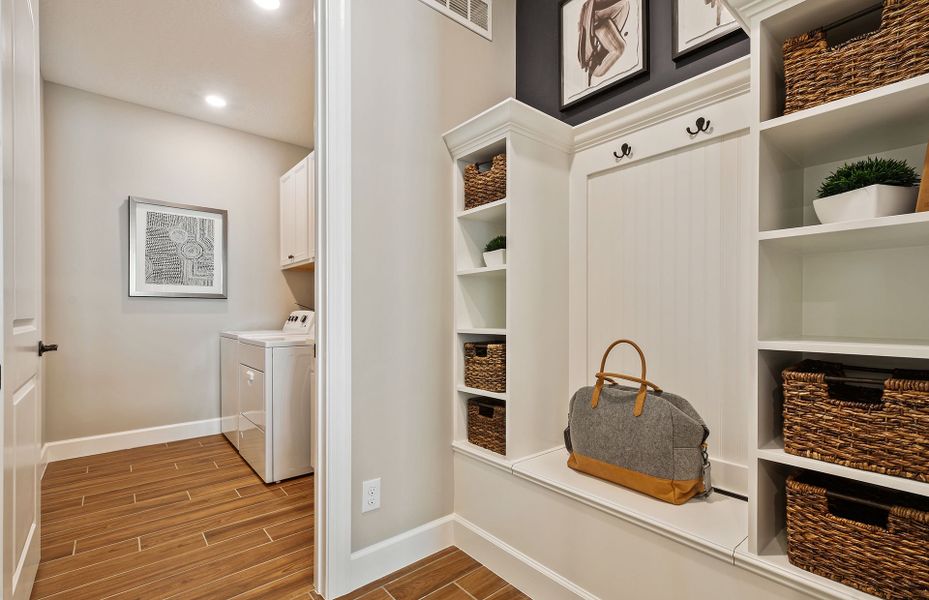 Optional drop zone for added storage and organization