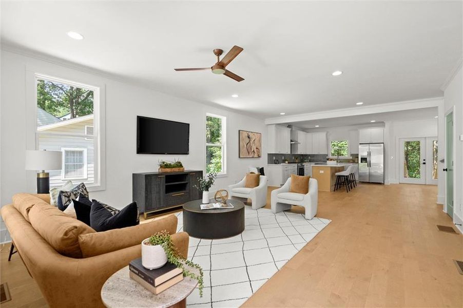 Furnished interior view inside a new home in , Atlanta (Image 15).