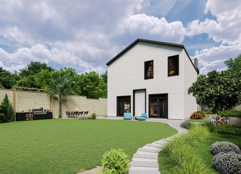 Exterior details and patio area of a home in , Houston (Image 18).