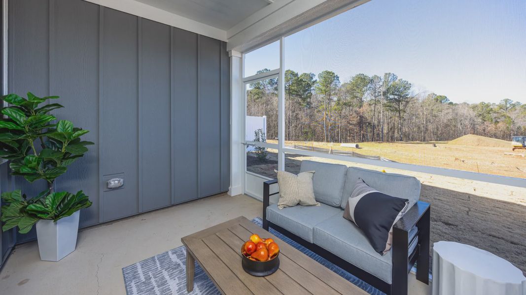 Representative exterior details of a home built from the Cambridge by Epcon Communities in The Courtyards at Oak Grove, Durham (Image 3).