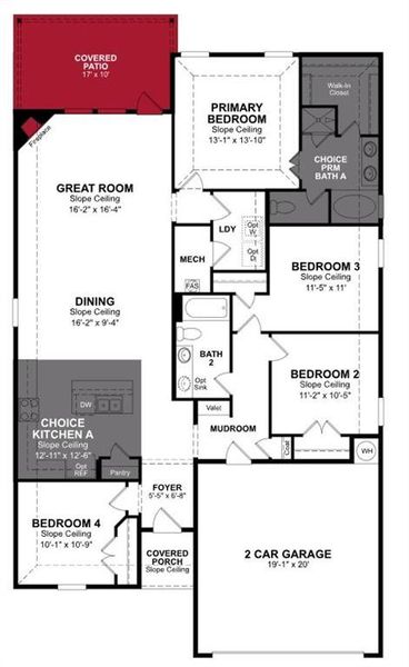 Beazer Homes Villages of Hurricane Creek Brooks Floorplan.