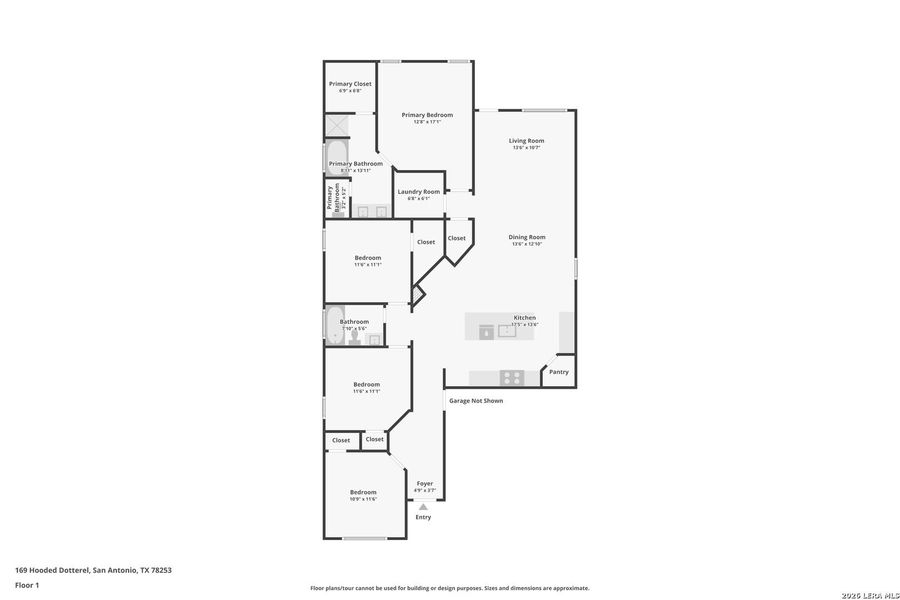 2D floor plan layout of this home in Redbird Ranch, San Antonio, TX (Image 4).