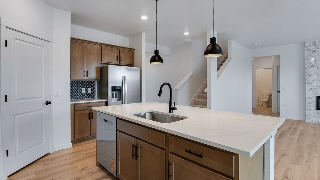 Furnished interior view inside a new home in Trails at Crowfoot, Parker (Image 6).