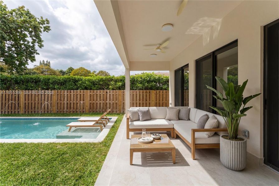 Virtual staging for illustration purposes only