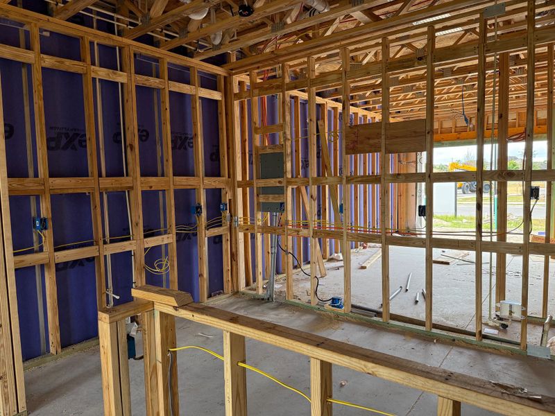 Elegant kitchen featuring a large central island Elegant kitchen featuring a large central island