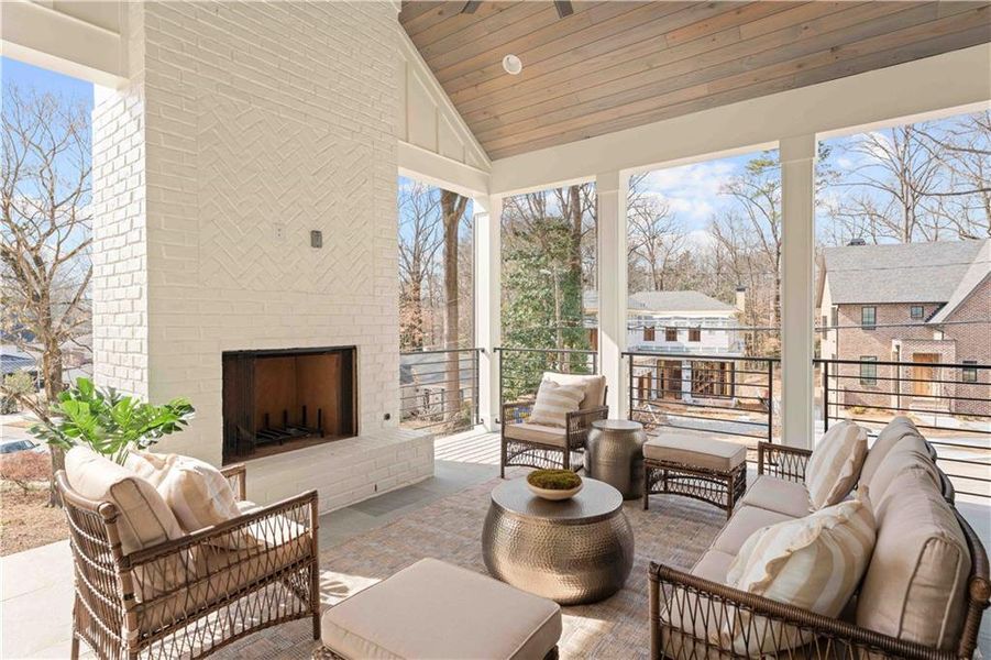 Exterior details and patio area of a home in , Atlanta (Image 3). Exterior details and patio area of a home in , Atlanta (Image 3).