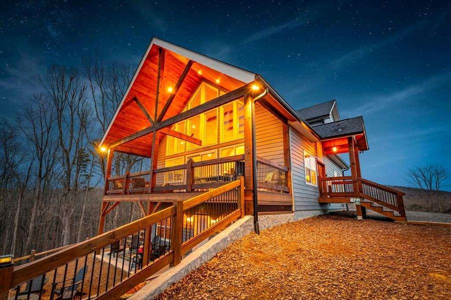 Exterior details and patio area of a home in , Talking Rock (Image 23).
