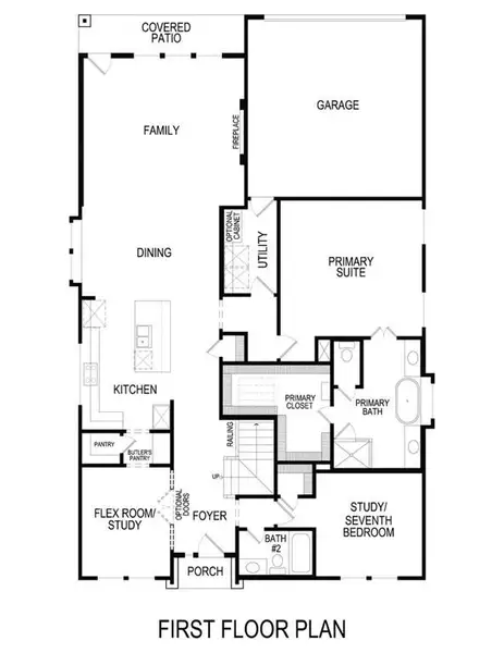 2D floor plan layout of this home in Villages of Creekwood, Frisco, TX (Image 3).