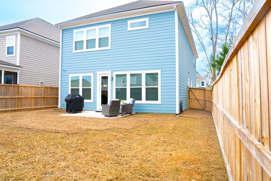 Exterior details and patio area of a home in Park's Edge at Carolina Bay, Charleston (Image 31). Exterior details and patio area of a home in Park's Edge at Carolina Bay, Charleston (Image 31).