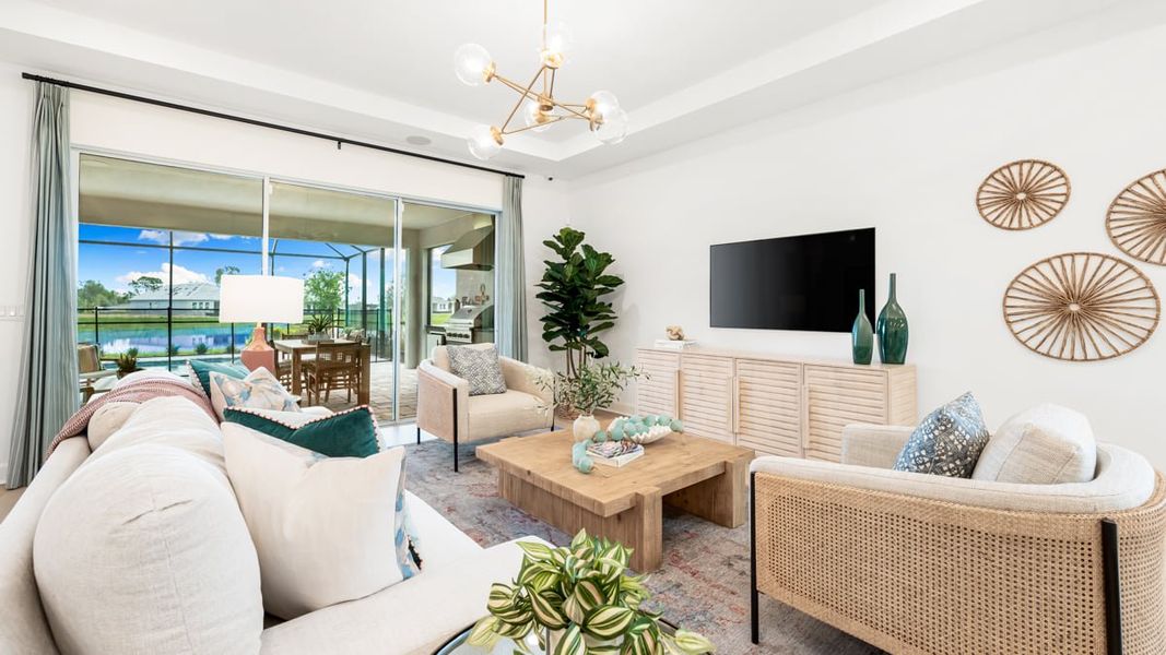 Representative furnished interior of a home built from the Milan by Taylor Morrison in Esplanade at Coasterra, Palmetto (Image 8). Representative furnished interior of a home built from the Milan by Taylor Morrison in Esplanade at Coasterra, Palmetto (Image 8).