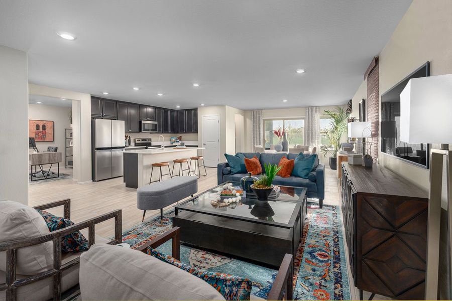 Furnished interior view inside a new home in Dobbins Manor Traditions, Phoenix (Image 5).