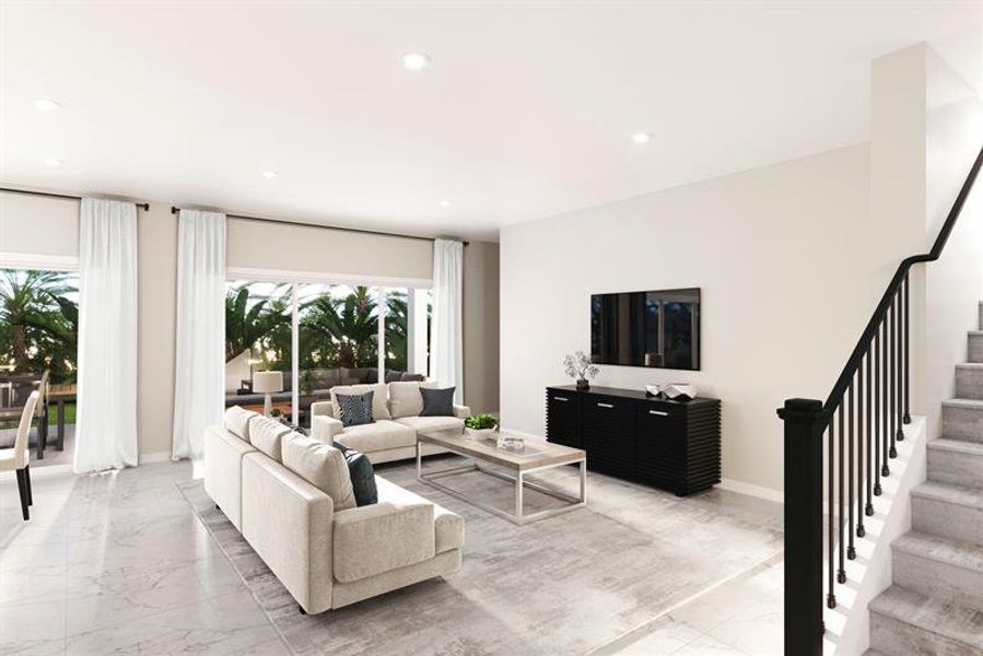 Representative furnished interior of a home built from the Laguna by Ryan Homes in Lake Mattie Preserve Estates, Auburndale (Image 5).