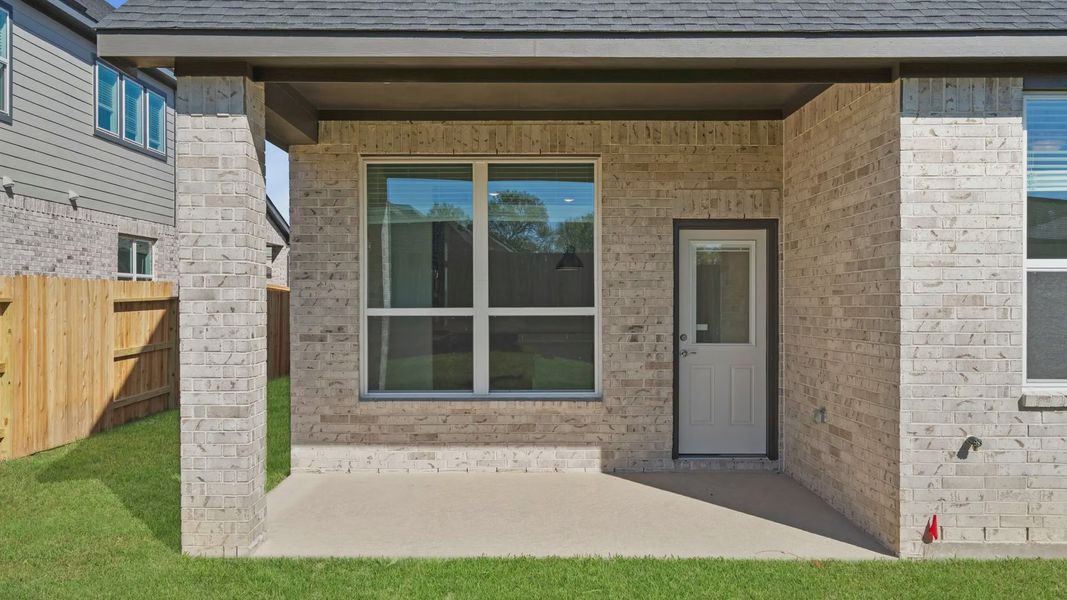 Exterior details and patio area of a home in Emory Glen, Magnolia (Image 3).