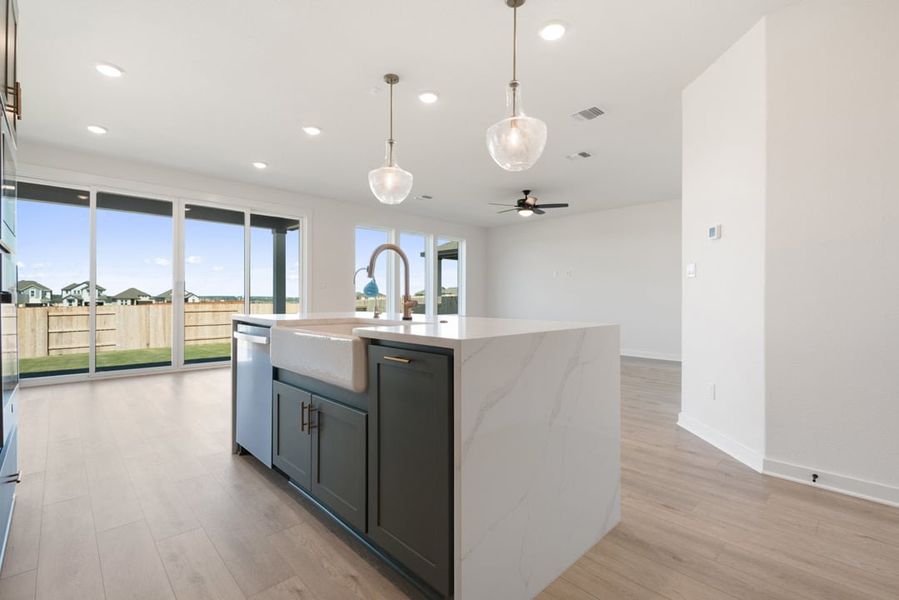 Furnished interior view inside a new home in Terrace Collection at Lariat, Liberty Hill (Image 11).