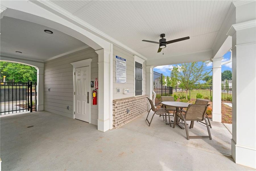 Exterior details and patio area of a home in Wilkins Walk, Mableton (Image 21).