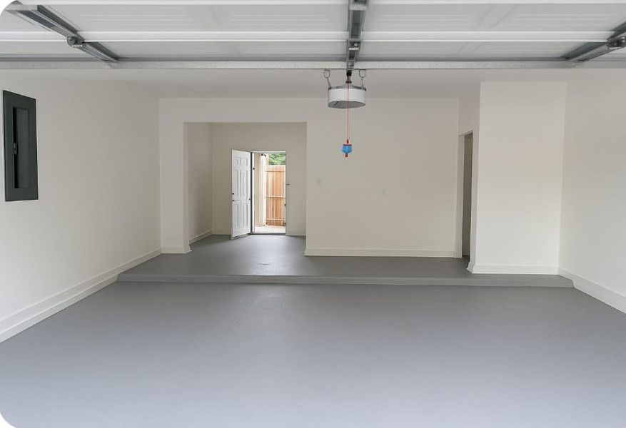 Wide-2 Car Garage with Amazing Storage Space