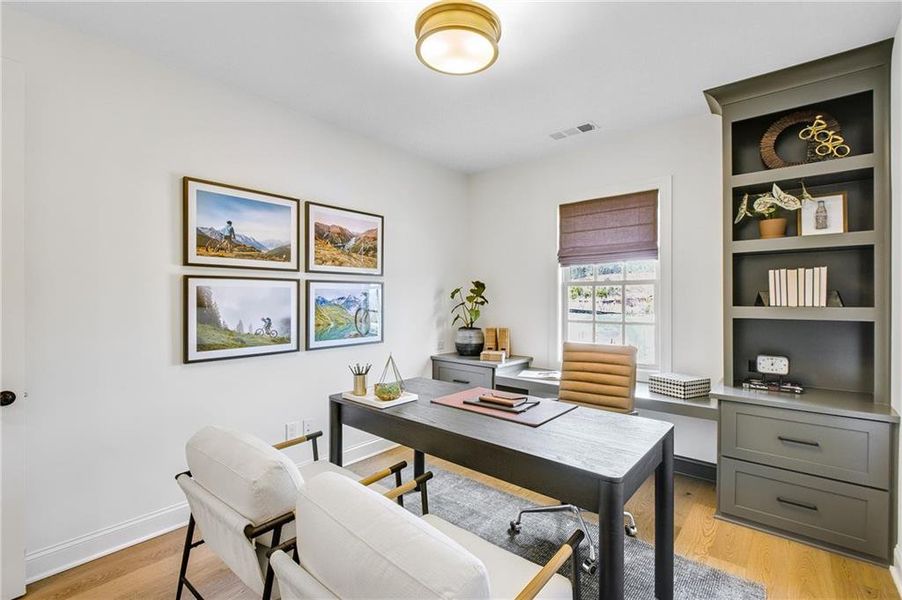 Furnished interior view inside a new home in Laurel View, Suwanee (Image 47). Furnished interior view inside a new home in Laurel View, Suwanee (Image 47).