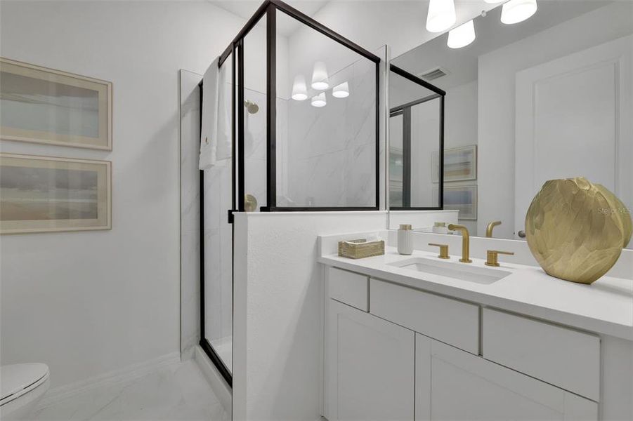 Furnished interior view inside a new home in Creekside Run at Babcock Ranch, Punta Gorda (Image 17).