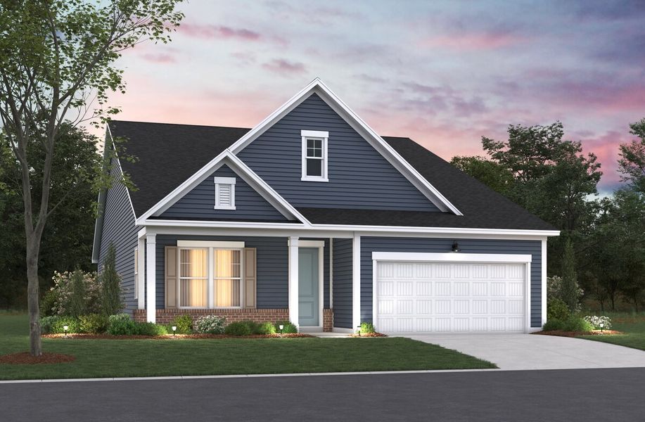 Representative exterior photo of a completed home built from the Juniper II by Beazer Homes in The Oaks, Goose Creek, SC (Image 2).