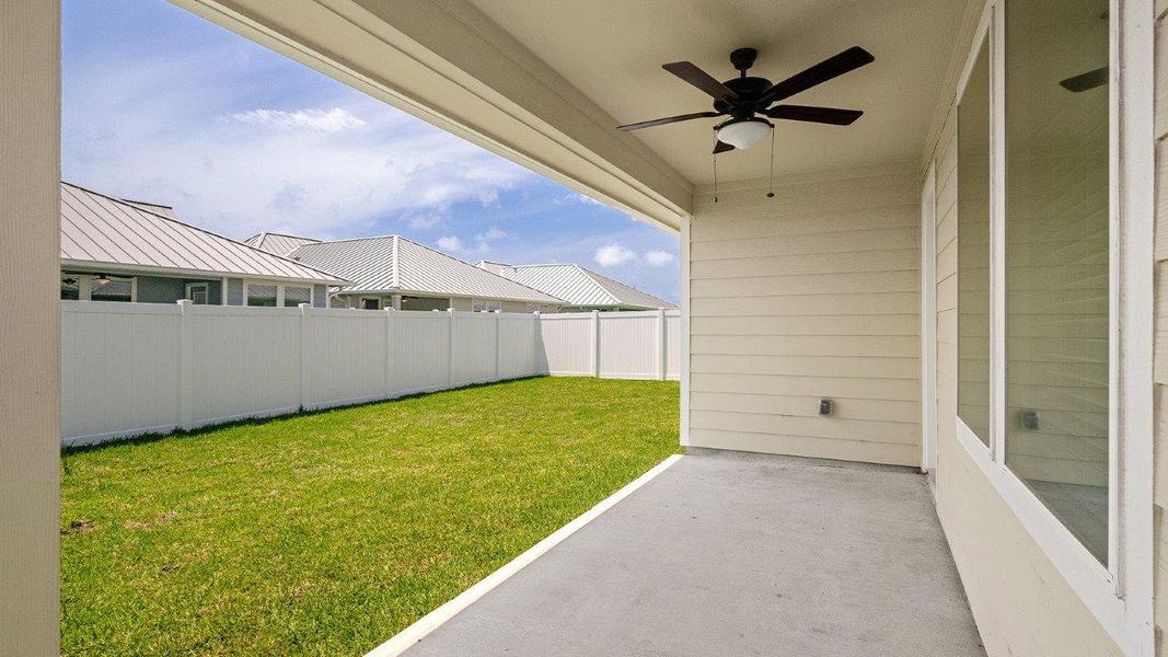 Exterior details and patio area of a home in The Islands of Rockport, Rockport (Image 4).