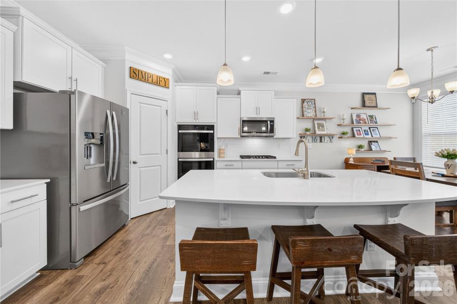 The open concept flows and functions so well.