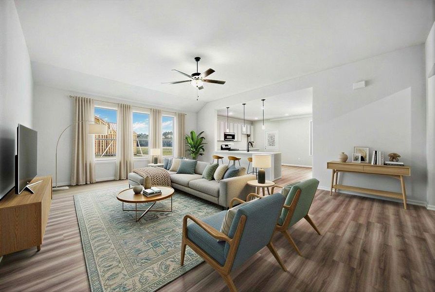 Virtually staged photo of home