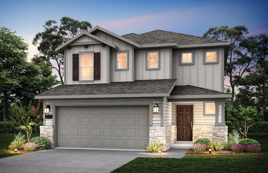 The Monroe, a 2-story new construction home showing Home Exterior HC201