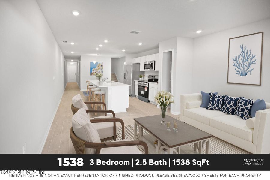 Furnished interior view inside a new home in , Jacksonville (Image 4).