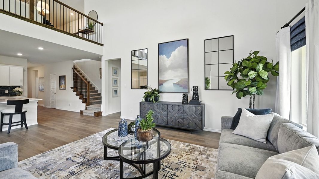 Representative furnished interior of a home built from the Bastrop by D.R. Horton in Windchime, Celina (Image 6).