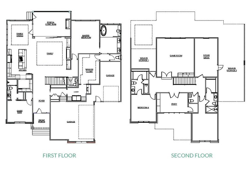2D floor plan layout for the The Gail by Ken Harvey Homes in Hidden Lake, Youngsville, NC (Image 2). 2D floor plan layout for the The Gail by Ken Harvey Homes in Hidden Lake, Youngsville, NC (Image 2).
