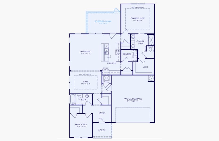 2D floor plan layout of this home in Sun City Hilton Head, Bluffton, SC (Image 4).