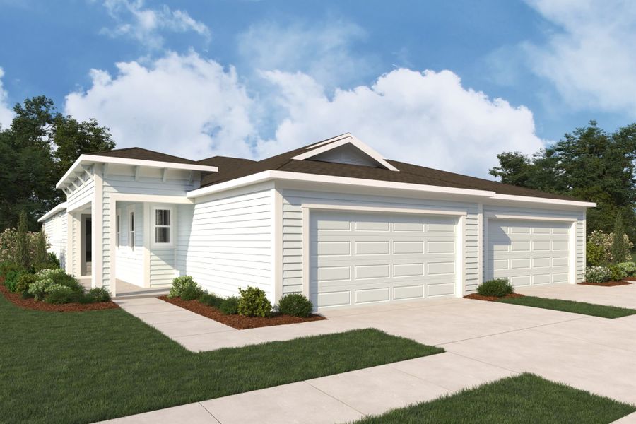 Representative exterior photo of a completed home built from the Hammock by Mattamy Homes in RiverTown, St. Johns, FL (Image 1). Representative exterior photo of a completed home built from the Hammock by Mattamy Homes in RiverTown, St. Johns, FL (Image 1).