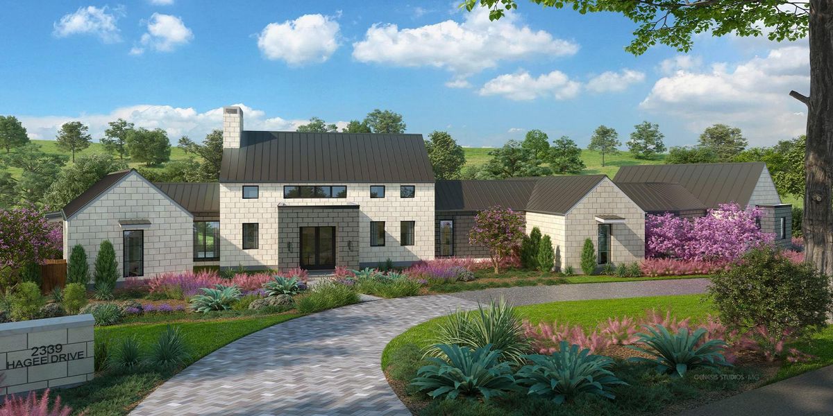 Front exterior of a new home in , Fredericksburg, TX, highlighting curb appeal (Image 1). Front exterior of a new home in , Fredericksburg, TX, highlighting curb appeal (Image 1).