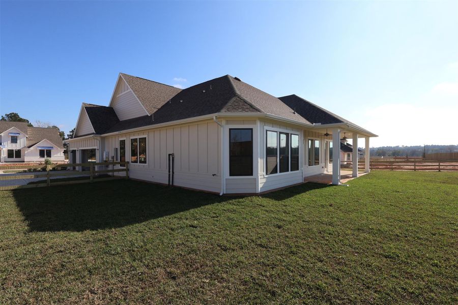Exterior details and patio area of a home in Lone Star Landing, Montgomery (Image 4). Exterior details and patio area of a home in Lone Star Landing, Montgomery (Image 4).