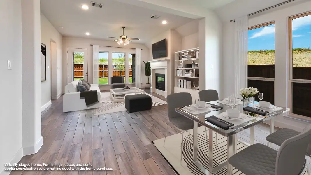 Furnished interior view inside a new home in Lariat 45', Liberty Hill (Image 3).