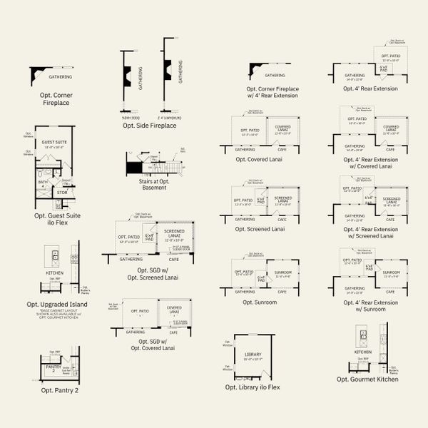 2D floor plan layout for the Continental by Pulte Homes in Forest Creek, Waxhaw, NC (Image 4).