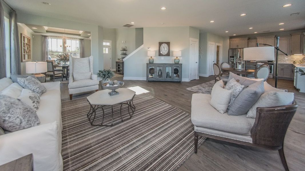Family Room of The Cameron Design by DRB Homes