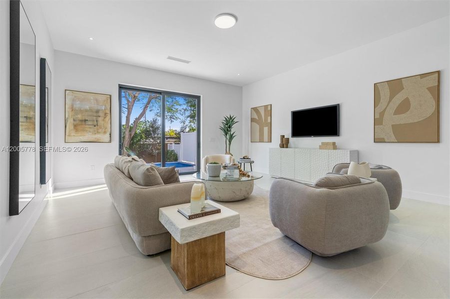 Furnished interior view inside a new home in , Miami (Image 5).