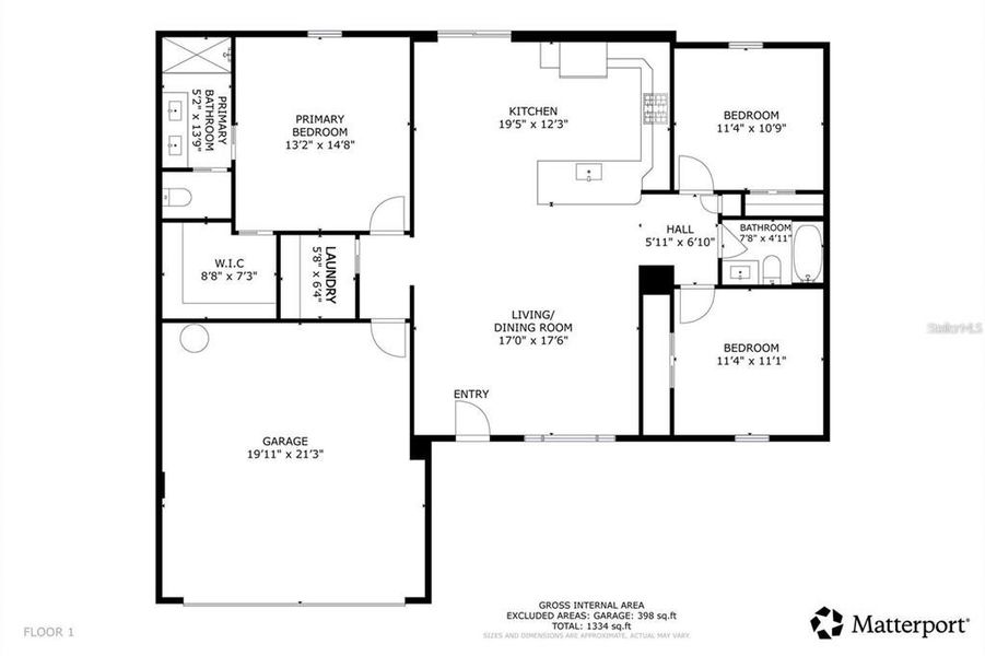2D floor plan layout of this home in , Williston, FL (Image 5).