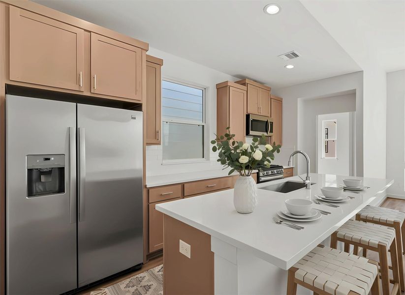 *photos of finish package installed in another floor plan for reference.