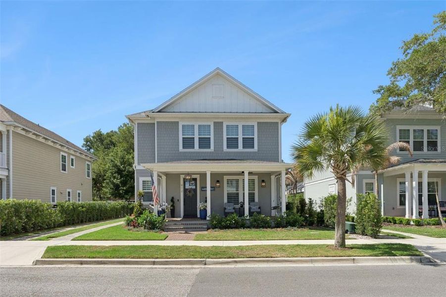 Front exterior of a new home in Oakland Park, Winter Garden, FL, highlighting curb appeal (Image 23).