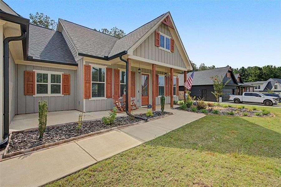 Front exterior of a new home in , Rockmart, GA, highlighting curb appeal (Image 25). Front exterior of a new home in , Rockmart, GA, highlighting curb appeal (Image 25).